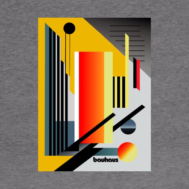 Bauhaus yellow and red artwork by KOTOdesign